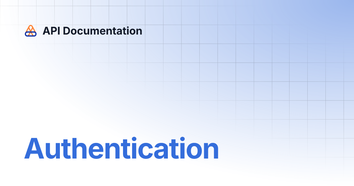 Authentication | API Documentation